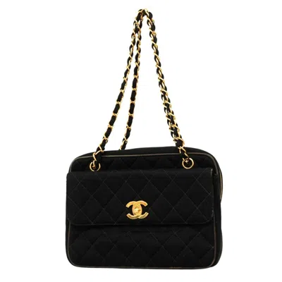 Pre-owned Chanel Black Cotton Shoulder Bag ()