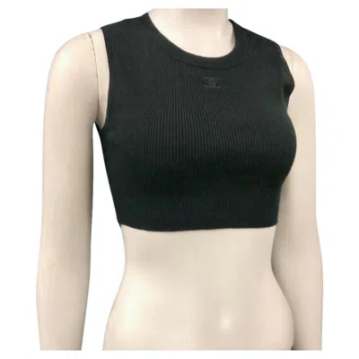 Pre-owned Chanel Black Cropped Top