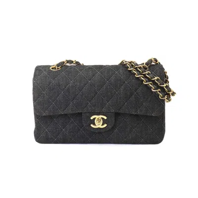 Pre-owned Chanel Black Denim Shoulder Bag ()