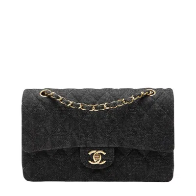 Pre-owned Chanel Black Denim Shoulder Bag ()
