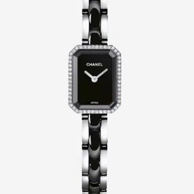 Pre-owned Chanel Black Diamond Stainless Steel Premiere H2163 Quartz Women's Wristwatch 15 Mm