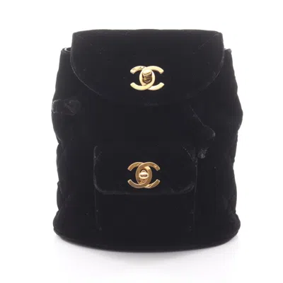 Pre-owned Chanel Black Fabric Backpack ()