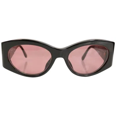 Pre-owned Chanel Black Frame "cc" Mirror Sunglasses