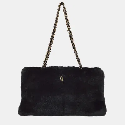 Pre-owned Chanel Black Fur Tote Handbag