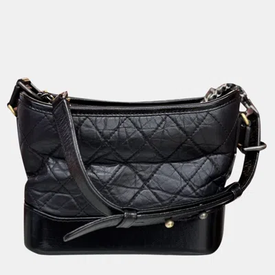 Pre-owned Chanel Black Gabrielle Small Backpack