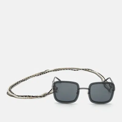 Pre-owned Chanel Black Gradient 4244 Removable Chain Square Sunglasses