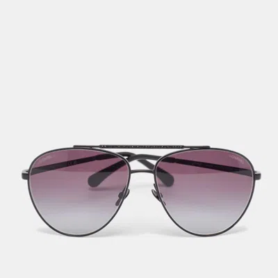 Pre-owned Chanel Black Gradient 4279-b Aviators Sunglasses