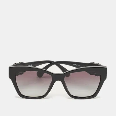 Pre-owned Chanel Black Gradient 5456 Q B Cc Square Sunglasses