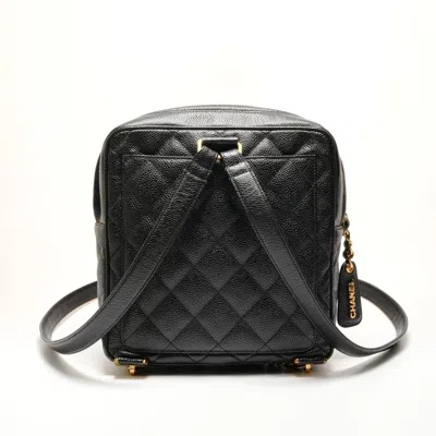 Pre-owned Chanel Black Grained Calfskin Backpack ()