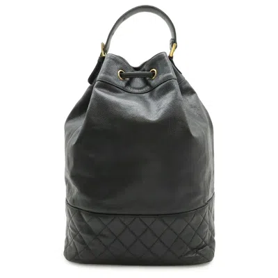 Pre-owned Chanel Black Grained Calfskin Backpack ()