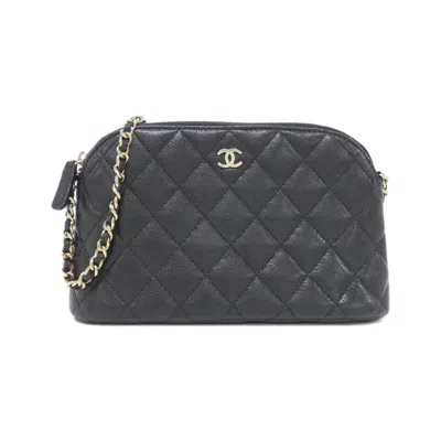 Pre-owned Chanel Black Grained Calfskin Clutch Bag ()