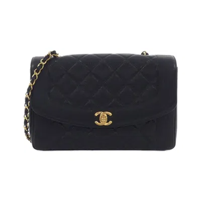 Pre-owned Chanel Black Grained Calfskin Shoulder Bag ()