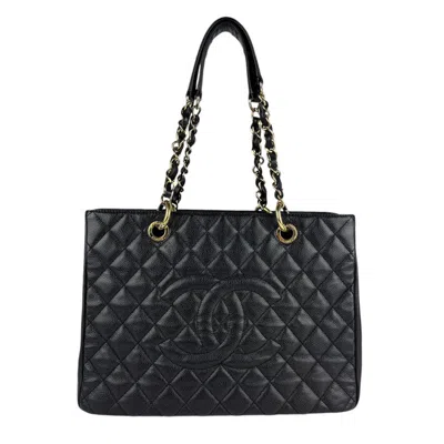 Pre-owned Chanel Black Grained Calfskin Shoulder Bag ()