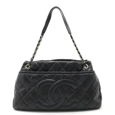 Pre-owned Chanel Black Grained Calfskin Shoulder Bag Tote Bag ()