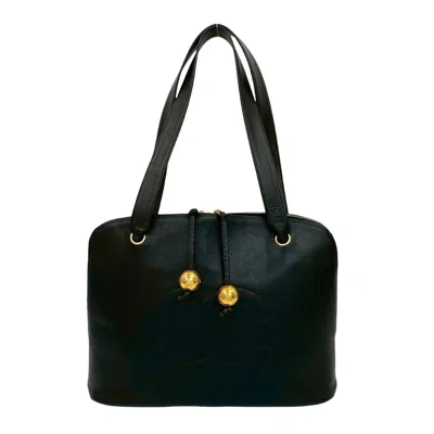 Pre-owned Chanel Black Grained Calfskin Shoulder Bag Tote Bag ()