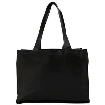 Pre-owned Chanel Black Grained Calfskin Shoulder Bag Tote Bag ()