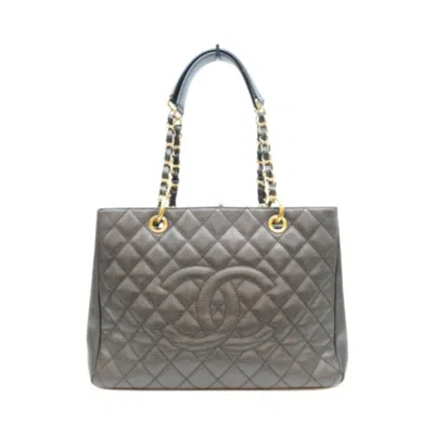 Pre-owned Chanel Black Grained Calfskin Shoulder Bag Tote Bag ()