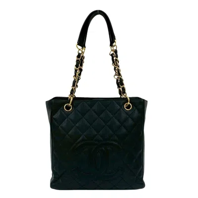 Pre-owned Chanel Black Grained Calfskin Tote Bag ()
