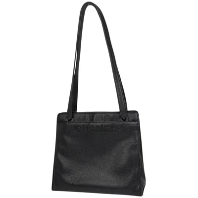 Pre-owned Chanel Black Grained Calfskin Tote Bag ()