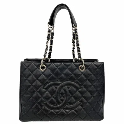 Pre-owned Chanel Black Grained Calfskin Tote Bag ()