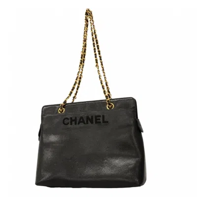Pre-owned Chanel Black Grained Calfskin Tote Bag ()