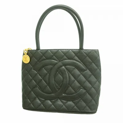 Pre-owned Chanel Black Grained Calfskin Tote Bag ()