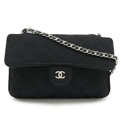 Pre-owned Chanel Black Gray Cotton Nylon Eco-bag Tote Bag () In Multi