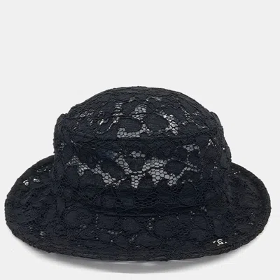 Pre-owned Chanel Black Lace Hat