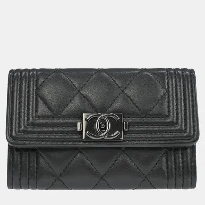 Pre-owned Chanel Black Lambskin Cardholder