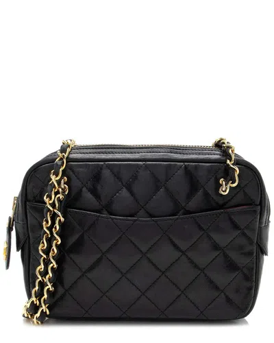 Pre-owned Chanel Black Lambskin Chain Camera Bag (authentic Pre-loved)