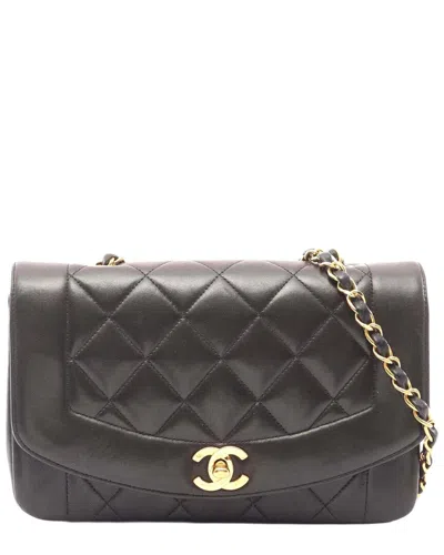 Chanel Black Lambskin Diana Flap Shoulder Bag (authentic Pre-loved)
