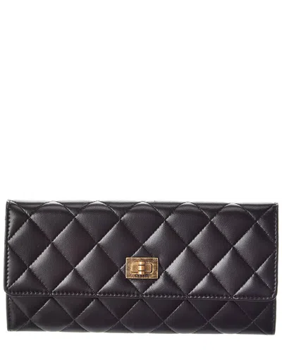 Pre-owned Chanel Black Lambskin Leather Cc Wallet (authentic Pre-loved)