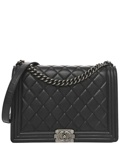 Pre-owned Chanel Flap Large Leather Shoulder Bag