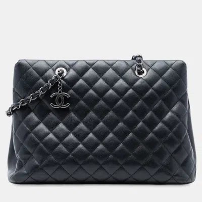 Pre-owned Chanel Black Large Caviar Chic Shopping Tote