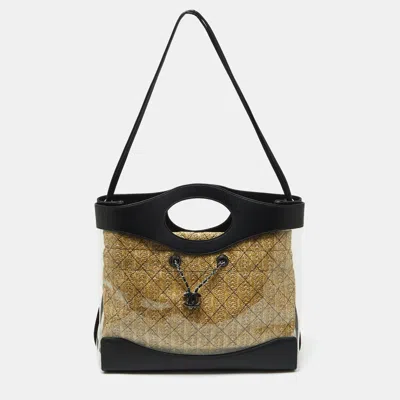 Pre-owned Chanel Black Leather And Pvc 31 Shopping Bag