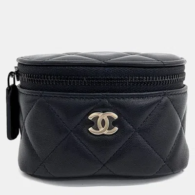 Pre-owned Chanel Black Leather Armband Pocket Mini Bag