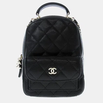 Pre-owned Chanel Black Leather Backpack