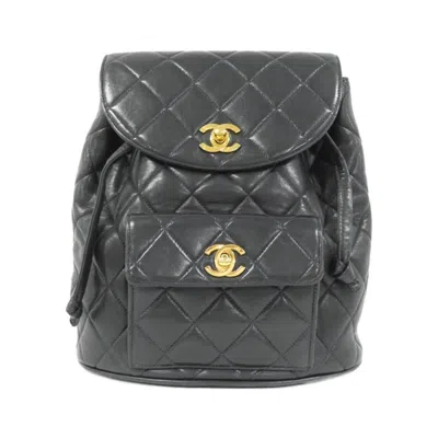 Pre-owned Chanel Black Leather Backpack ()