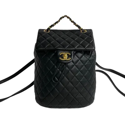 Pre-owned Chanel Black Leather Backpack ()