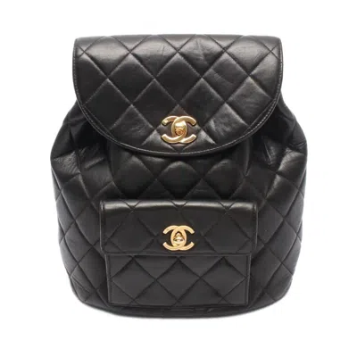 Pre-owned Chanel Black Leather Backpack ()