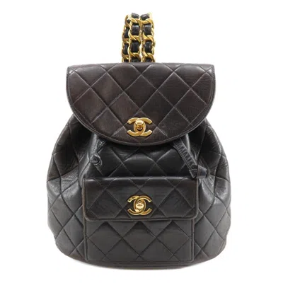 Pre-owned Chanel Black Leather Backpack ()