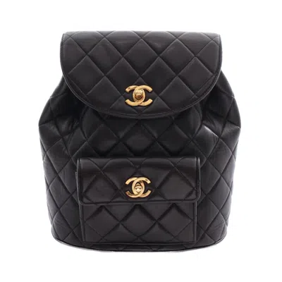 Pre-owned Chanel Black Leather Backpack ()