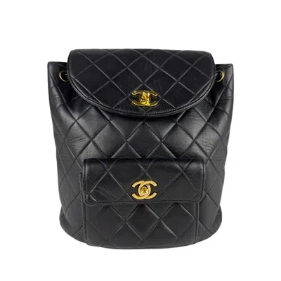 Pre-owned Chanel Black Leather Backpack ()