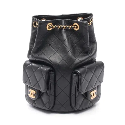 Pre-owned Chanel Black Leather Backpack ()