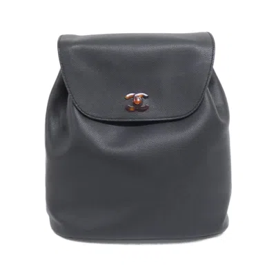Pre-owned Chanel Black Leather Backpack ()