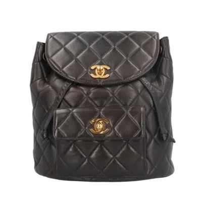 Pre-owned Chanel Black Leather Backpack ()
