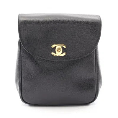 Pre-owned Chanel Black Leather Backpack ()