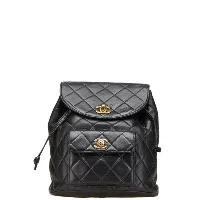 Pre-owned Chanel Black Leather Backpack ()