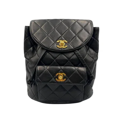 Pre-owned Chanel Black Leather Backpack ()