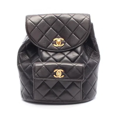 Pre-owned Chanel Black Leather Backpack ()